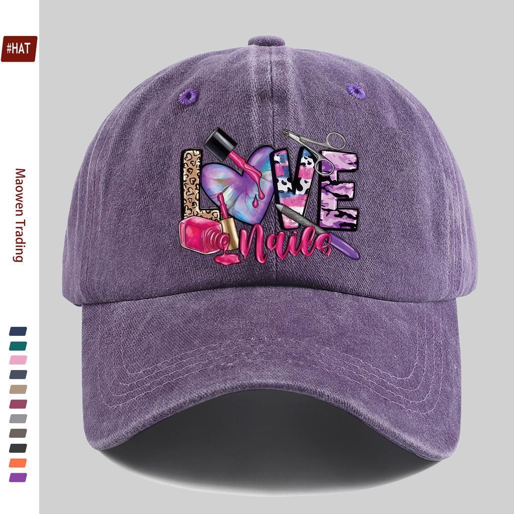Pc Pink Nail Technician Printed Baseball Cap Printed Golf Cap Designed for Beauty Professionals Home Leisure Decorative Hat