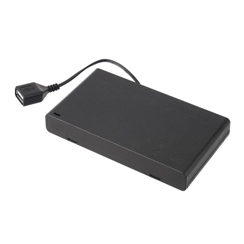 2/3/4/6/8 Slot AA Battery Case Storage Case Box With USB For Building Led Light Kit With Switches for Led Light Kit