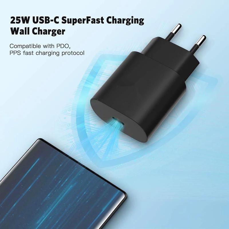 25W PD Fast Charging USB-C Charger - EU/US Plug