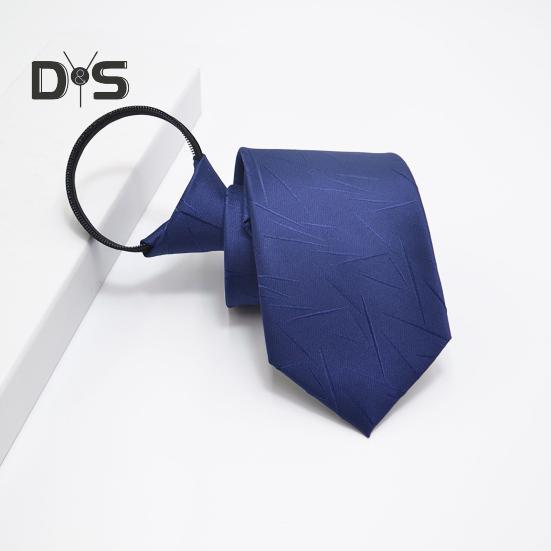 Men Business Tie Multiple Pattern Designs Rich Colors No Knot Casual Neck Tie Banquet Wedding Party Necktie