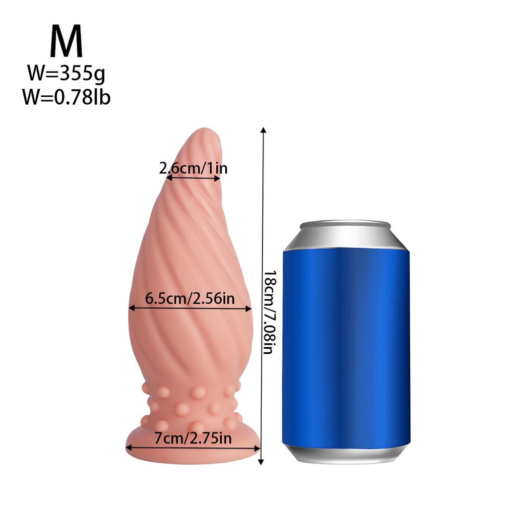Spiral Dragon Egg Butt Plug Penis More Sizes Men's and Women's Back Court Masturbation Massage Anal Dilatation Device Adult Sex Product Toys