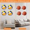 Metal Baseball Display Rack Wall Mount, Multifunctional Ball Storage Holder for Living Room, Garage, Dorm, Kids Room