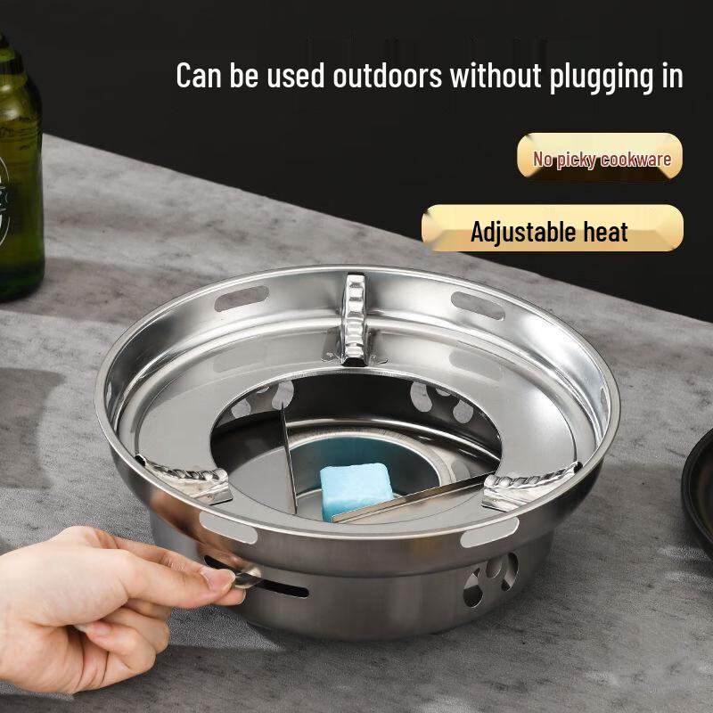 GOWKE Outdoor Windproof Alcohol Stove Hot Pot Set