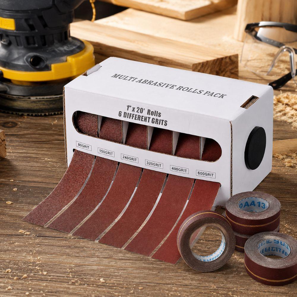 Multi-Grit Sandpaper Roll 80/150/240/320/400/600 Grit Abrasive Roll Wood Furniture Polishing