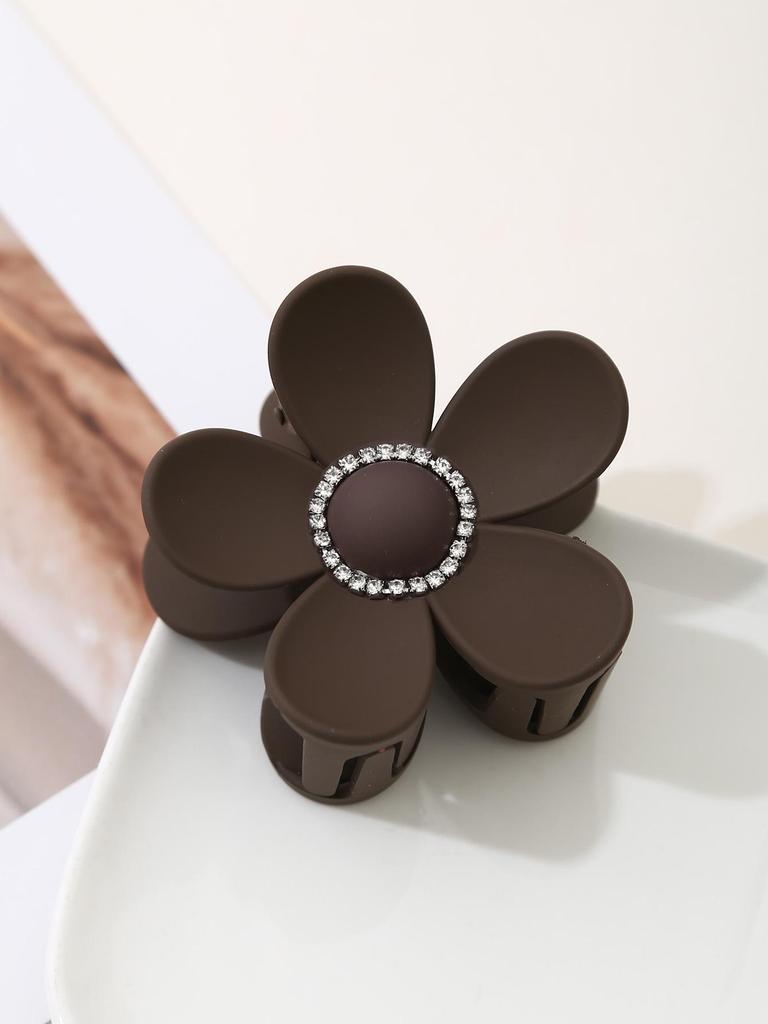 Hot-Selling European & American Hair Accessories: Shark Clip, Frosted Diamond Flower Hairpin