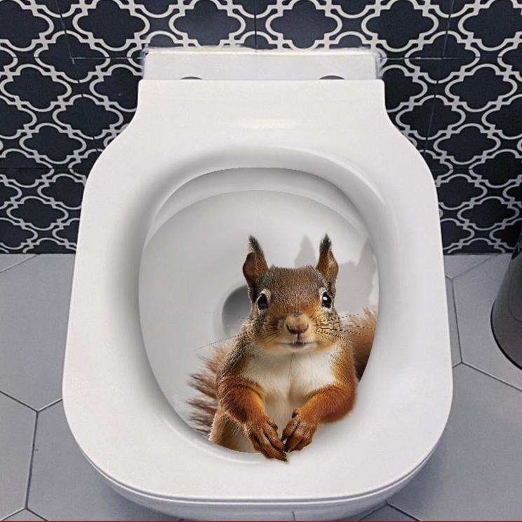 3D cat toilet sticker, wall sticker, bathroom toilet seat cover, decorative renovation, self-adhesive wall sticker