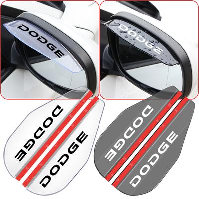 2Pcs Car Rear View Side Mirror Rain Board Eyebrow Sticker for Dodge Journey Ram 1500 Durango Challeager NITRO SRT Charger