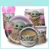Decoración Suministro Fiesta Cumpleaños Tema Yoda Niños Con Platos Vasos Pancarta Globos**