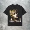 Vintage Silent Hill 3 Tee Retro Y2K Horror Game Shirt Summer Men's and Women's Loose and Breathable T-shirt Top