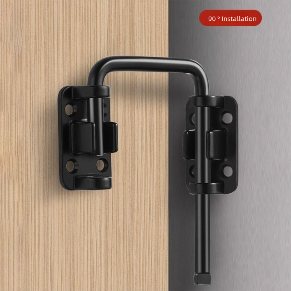New Stainless Steel Door Latch Lock Thickened Non Perforated Anti-theft Buckle Safety 90/180 Degree Gate Latch Gates