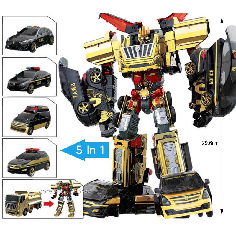 5 V 1 Carbot Safari Saver Transformace Robot na Auto Hračky Akční Figurky Penta Storm Model Deformace Auta Hračka Dárek