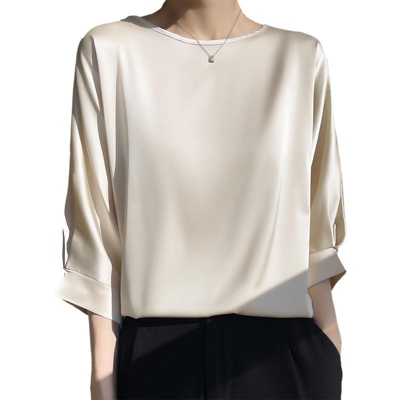 Women S Loose Fit Round Neck Short Sleeve T Shirt Plus Size Casual Top