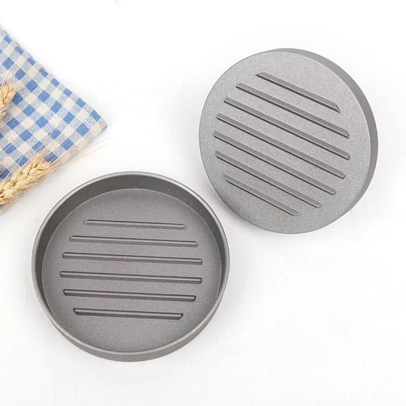 Högkvalitativ rund hamburgarform aluminiumlegering hamburgarkött nötkött BBQ burgarköttpress köksmatform