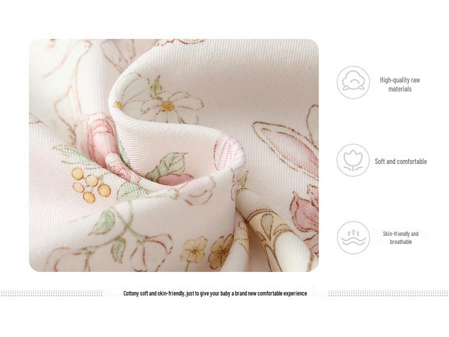 Autumn Rabbit Print Bowknot Baby Girl Romper Onesie