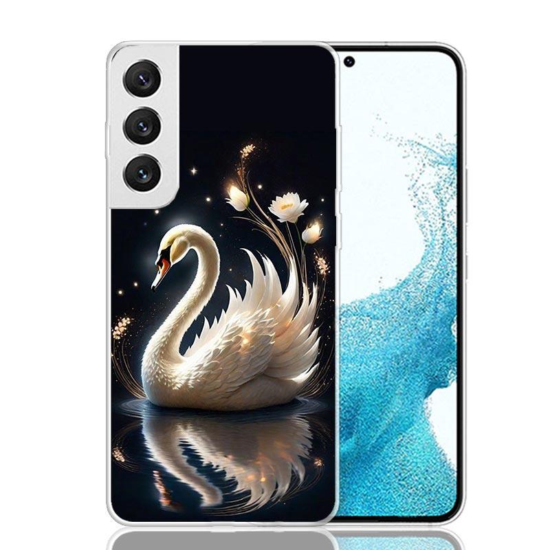 White Swan Grace Art Phone Case For Samsung Galaxy S26 S25 Edge S24 S23 FE S22 Ultra S21 Plus S20 + Fundas Cover Coque Galaxy S2