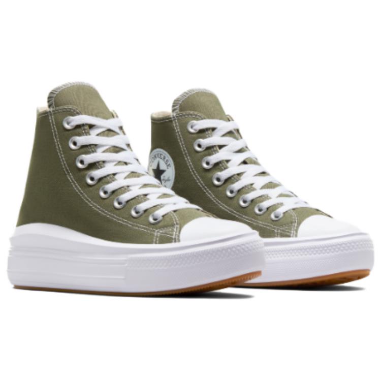 Converse Chuck Taylor All Star Move Platform High Utility Dámské tenisky Zelená Bílá Černá A08295C