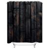 Rustikales Dunkles Holzmaserungs-Design Wasserdichter Duschvorhang Hitzebeständig Maschinenwaschbar Nicht-Transparent 180x180cm