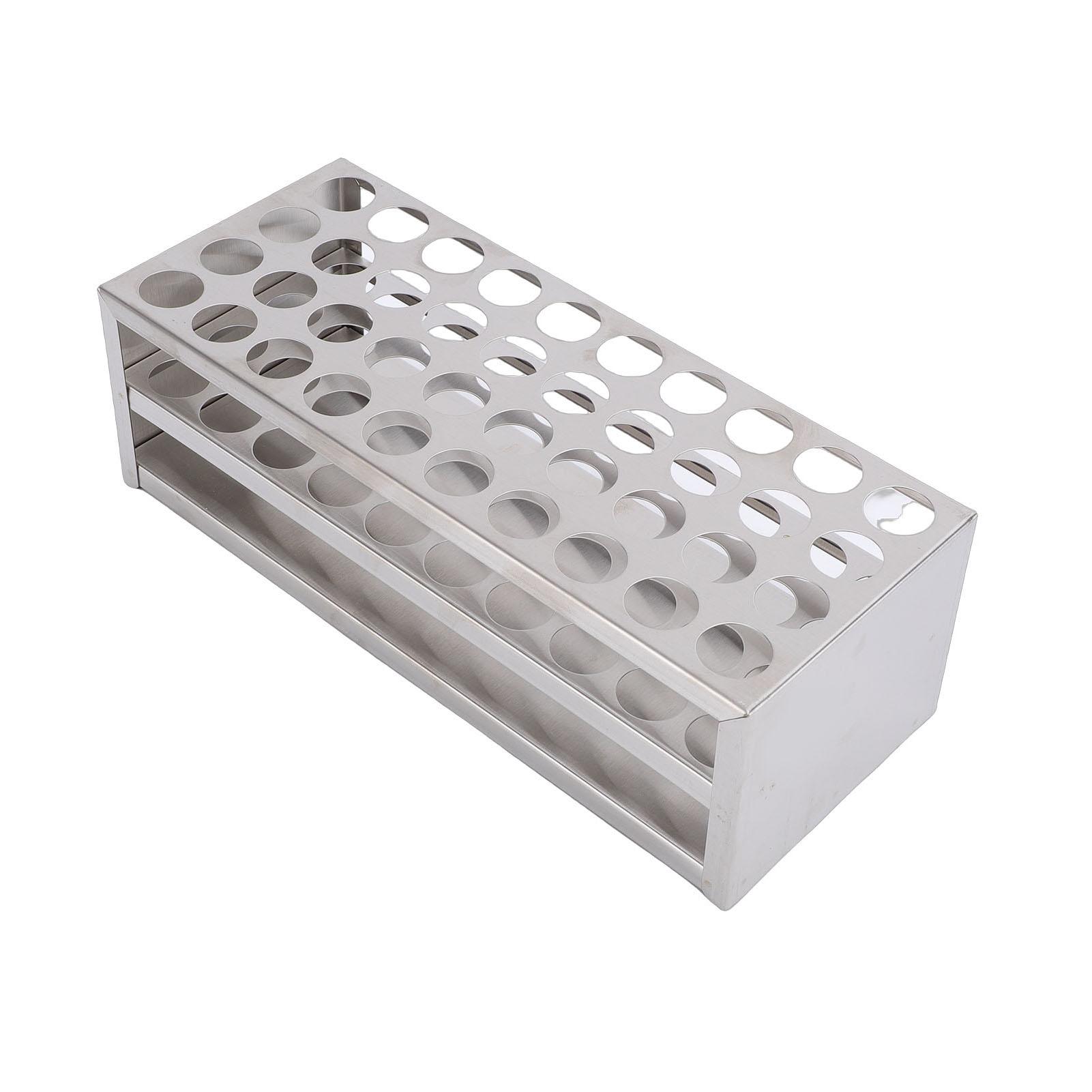 40 Holes Test Tube Rack Stainless Steel Centrifuge Tube   for 21mm Tubes Laboratory Experiments