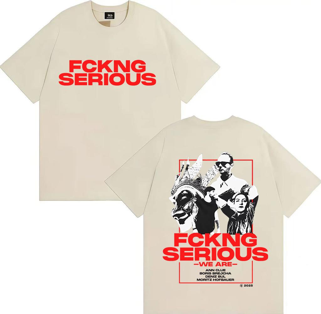 Streetwear Boris Brejchas Serious Harajuku Tshirt for Unisex and Women 2025 Summer 100 Pure Cotton Printed Loose Tshirt