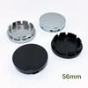 4 pezzi 68mm 65mm 60nmm 56mm 50mm 49mm 48mm Nero Cromo Argento Base Vuota Coprimozzo per Modifica Auto Universale Senza Logo Coprimozzo