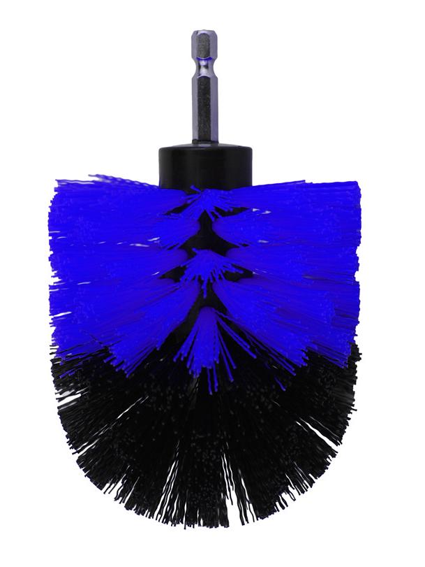 Çubuk Matkap Fırça Seti: Mutfak, Banyo, Araba Jantları için Fayans ve Cam Temizleyici - Mavi Top ve Düz Fırçalar Dahildir