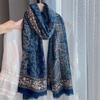 Winter Fashion Ombre Paisley Floral Fringe Viscose Shawl Scarf High Quality Wrap Pashmina Stole Bufandas Muslim Hijab 180*90Cm