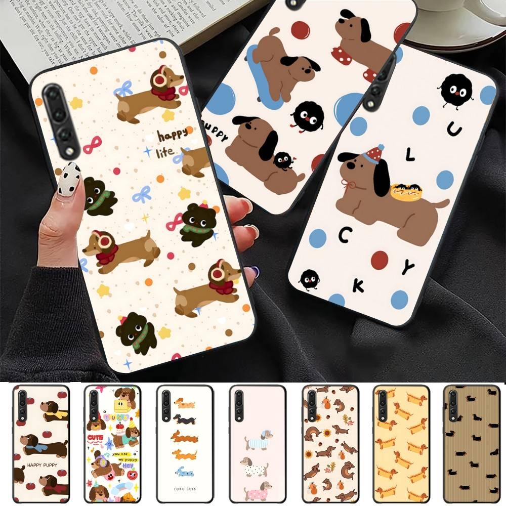 Cute Dachshund Bulldog Phone Case For Huawei P 8 9 10 20 30 40 50 Pro Lite Psmart Honor 10 Lite 70 Mate 20lite