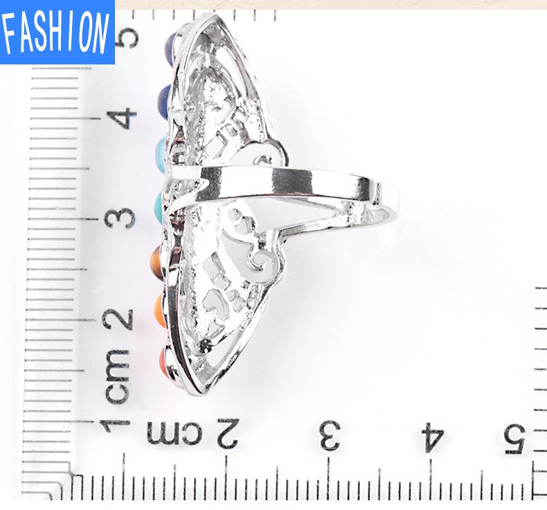 Natural Yoga Chakra Crystal Ring Simple Open Ring Jewelry