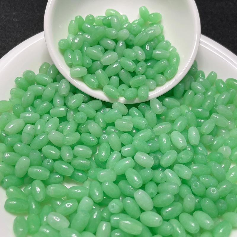 Green Rice Beads & Chalcedony for DIY Jewelry: Bracelets, Necklaces & Weaving