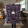 1PC Kuromi Print Flannel Blanket, High quality All Seasons, Home Decor, Warmth and Comfort, Perfect for Christmas Gifts