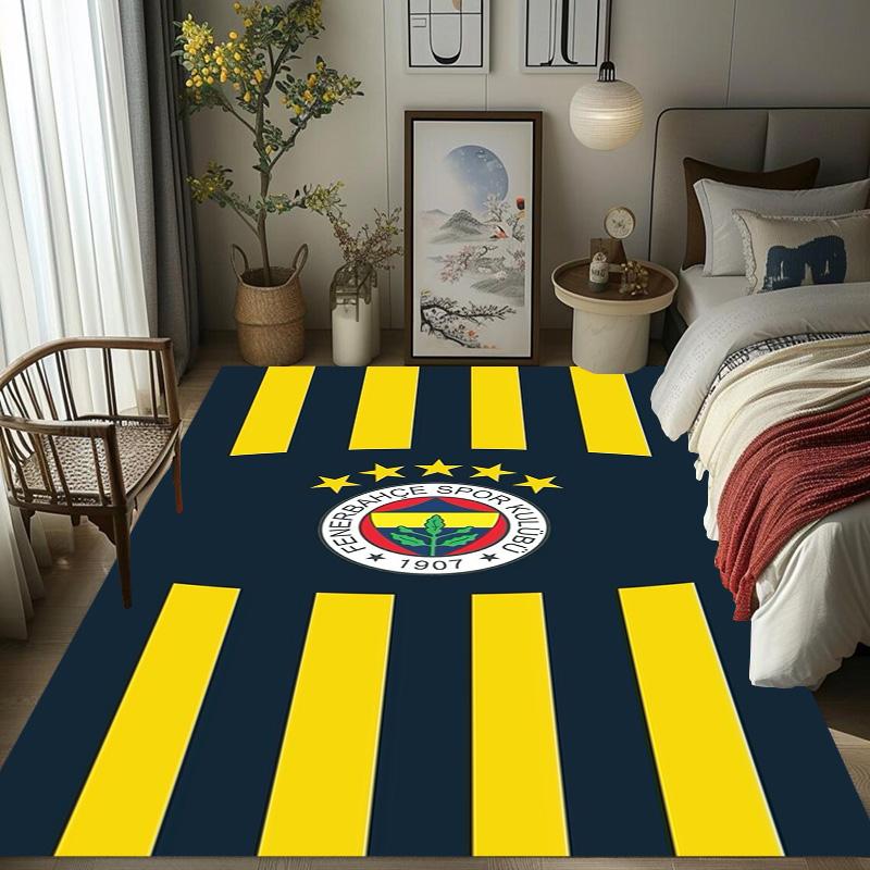 Eredità Fenerbahçe: Tappetini per pavimenti con stampa a motivi del 1907 Zerbino Cuscino per sedia da ufficio per stanza