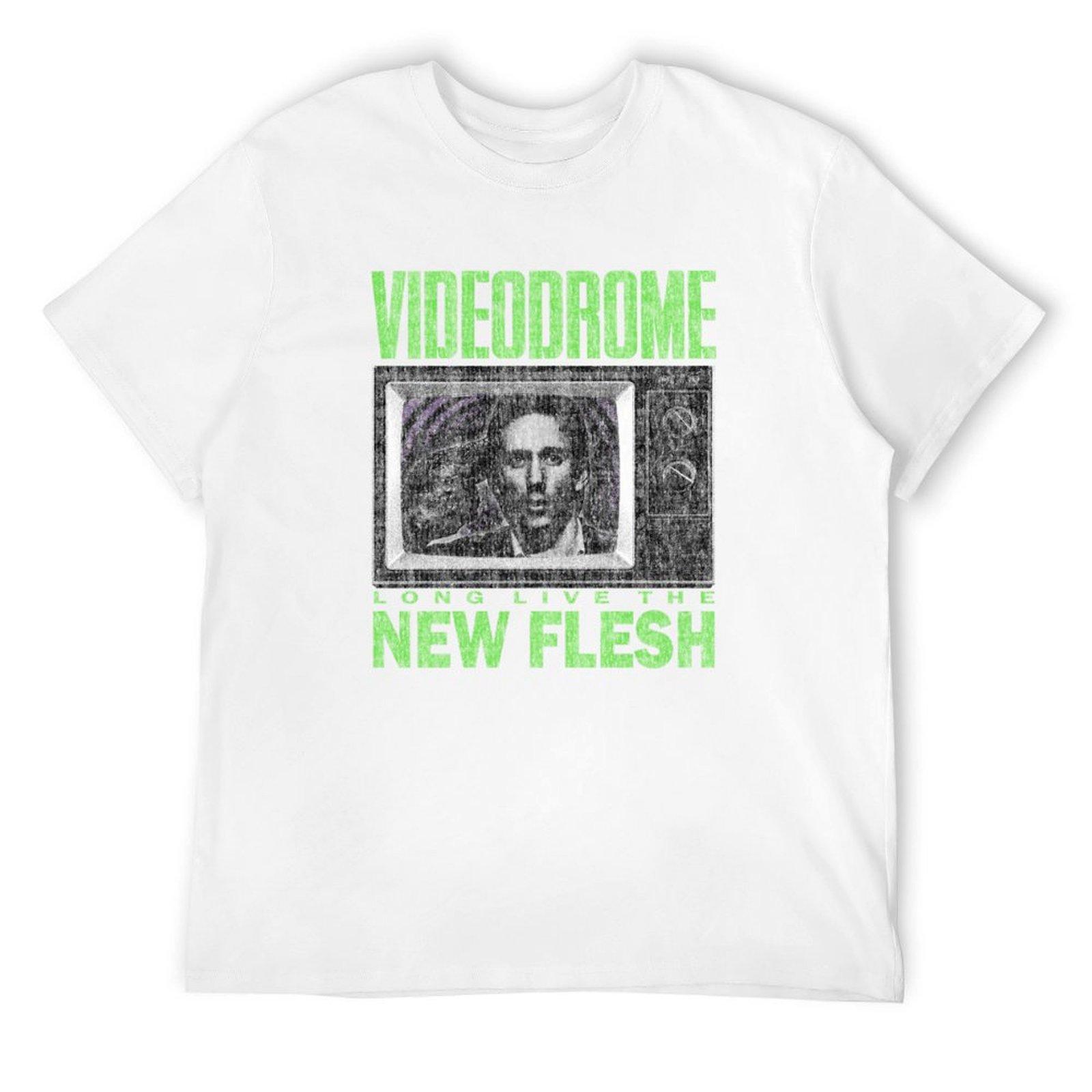 

Videodrome DISTRESSED T-Shirt Vintage T Shirts Vintage Graphic Tee Anime Clothes Heavy Weight T Shirts for Men 4XL