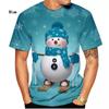 3D Digital Printed Christmas Top Men's Short Sleeve Crew Neck T-Shirt