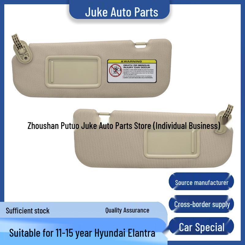 Beige Sun Visor Pair for 2011-2015 Hyundai Elantra 85210-3X000TX