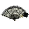 Rose Lace Edge LED Folding Fan - Wedding Gift & Dance Prop