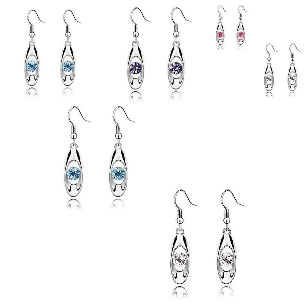 Creative Water Drop Earrings Eardrop With Rhinestones For Women Gift