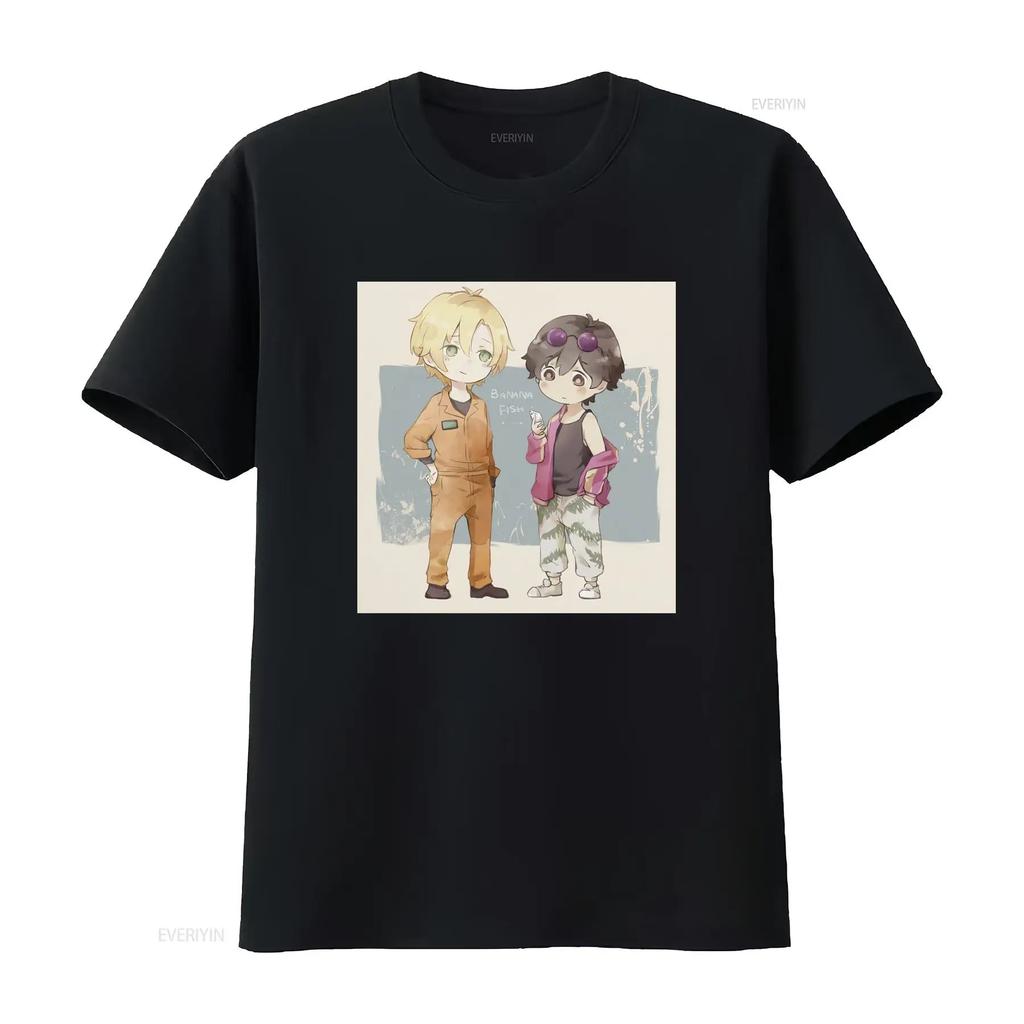 Banana Fish Ash Lynx T-shirt 100% Cotone vintage Lavata Traspirante Morbida Elasticizzata Top Per Uso Quotidiano Casual Leggermente