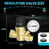Regulator Ciśnienia Wody w Kamperze Mosiądz Bezołowiowy Regulowany Reduktor Ciśnienia Wody Ze Wskaźnikiem i Filtrem Siatkowym Zastosowanie w Systemie Wodociągowym Kampera, Przyczepy, Kampera