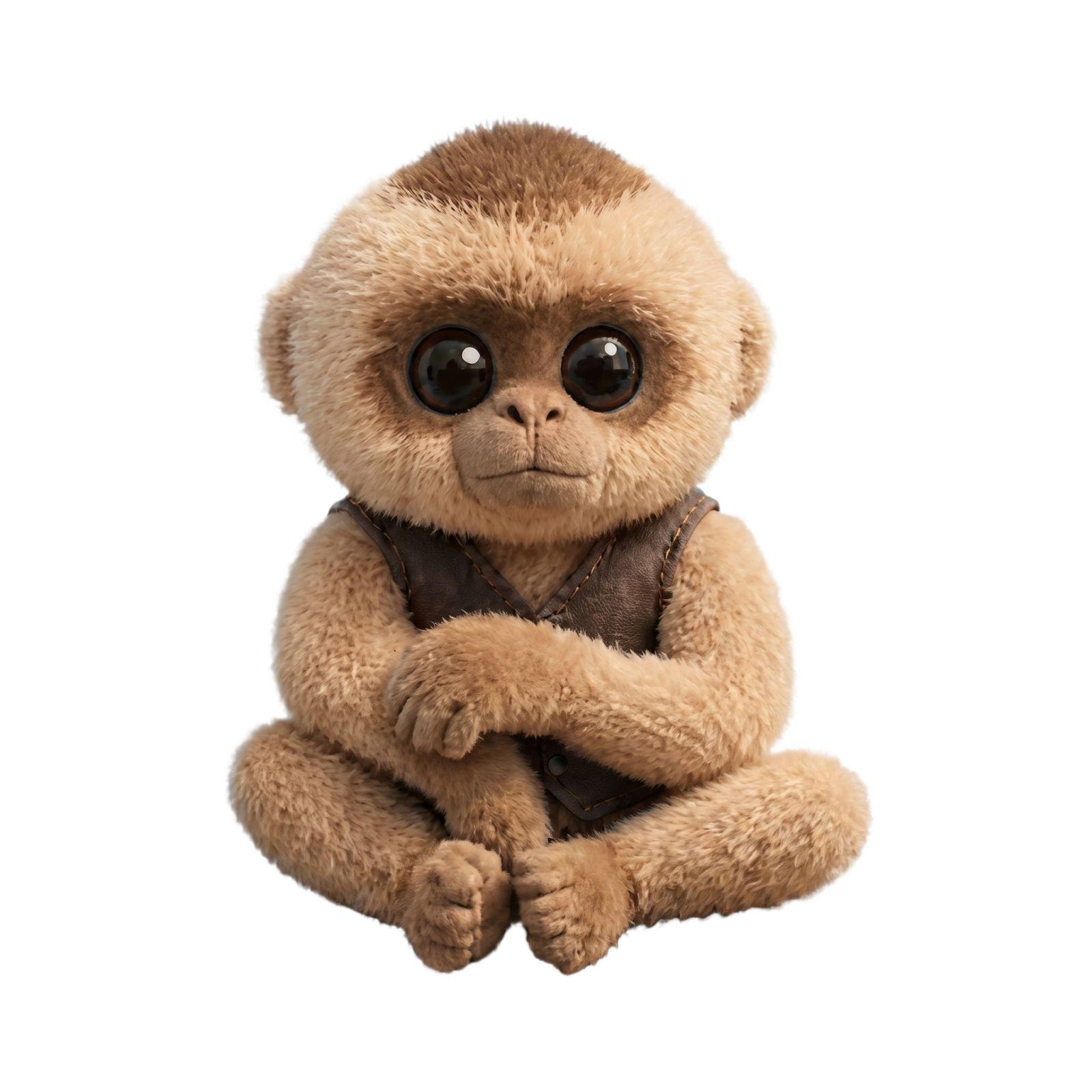 

Soft Plush Monkey Stuffed Animal Toy Sitting Position High Quality Fabric Durable Stitching Suitable for Children and Collectors One Size