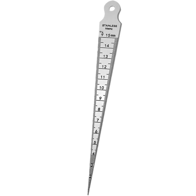 1/10pcs Stainless Steel Gap Gauge Wedge Feeler Gap Hole Taper Gauging Tools Feeler Inner Diameter Ruler Hole Measuring Gauges