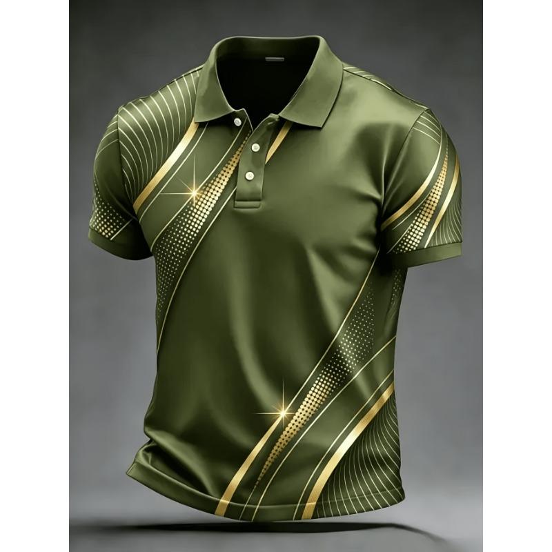 Men's Print Golf Polo Shirt Short Sleeve Micro Elastic Polyester Outdoor Casual Summer Streetwear Daily Wear