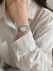 Retro Ovales Zifferblatt Stahlband Damen Koreanischer Stil Uhr