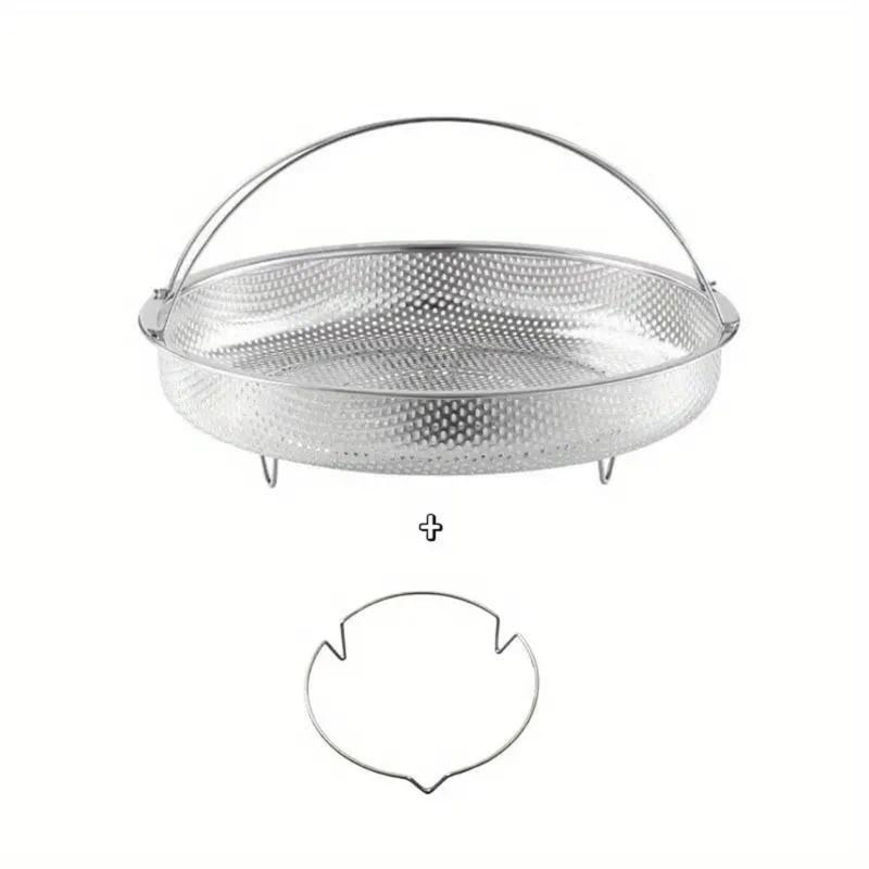 

Premium Nonrust Steel Steamer Basket With Portable Handle For Safe Cooking Heat Resistance And Easy Cleaning 1