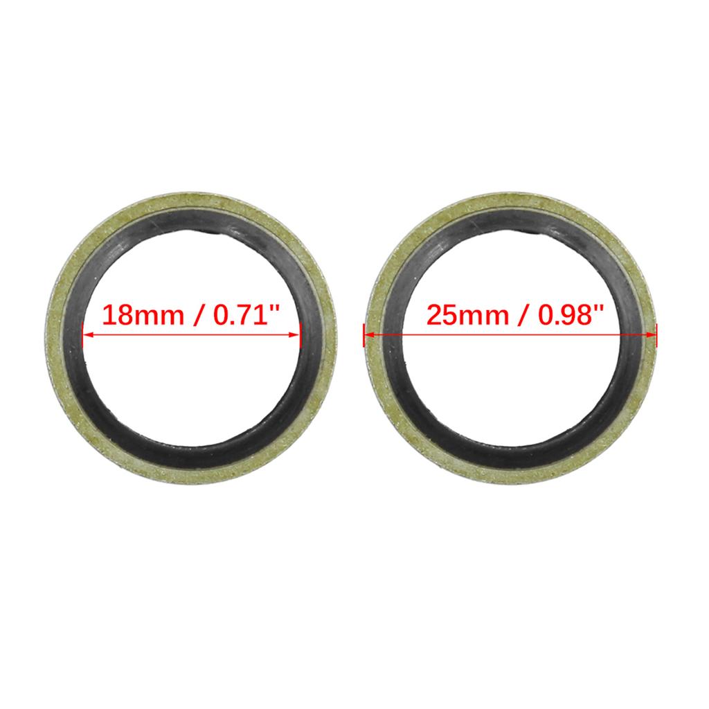UXCELL 20pcs Universal Car Engine Oil Crush Washers Drain Plug Gaskets Copper Color Seal Rings Gasket Oil Pan Screw Washer