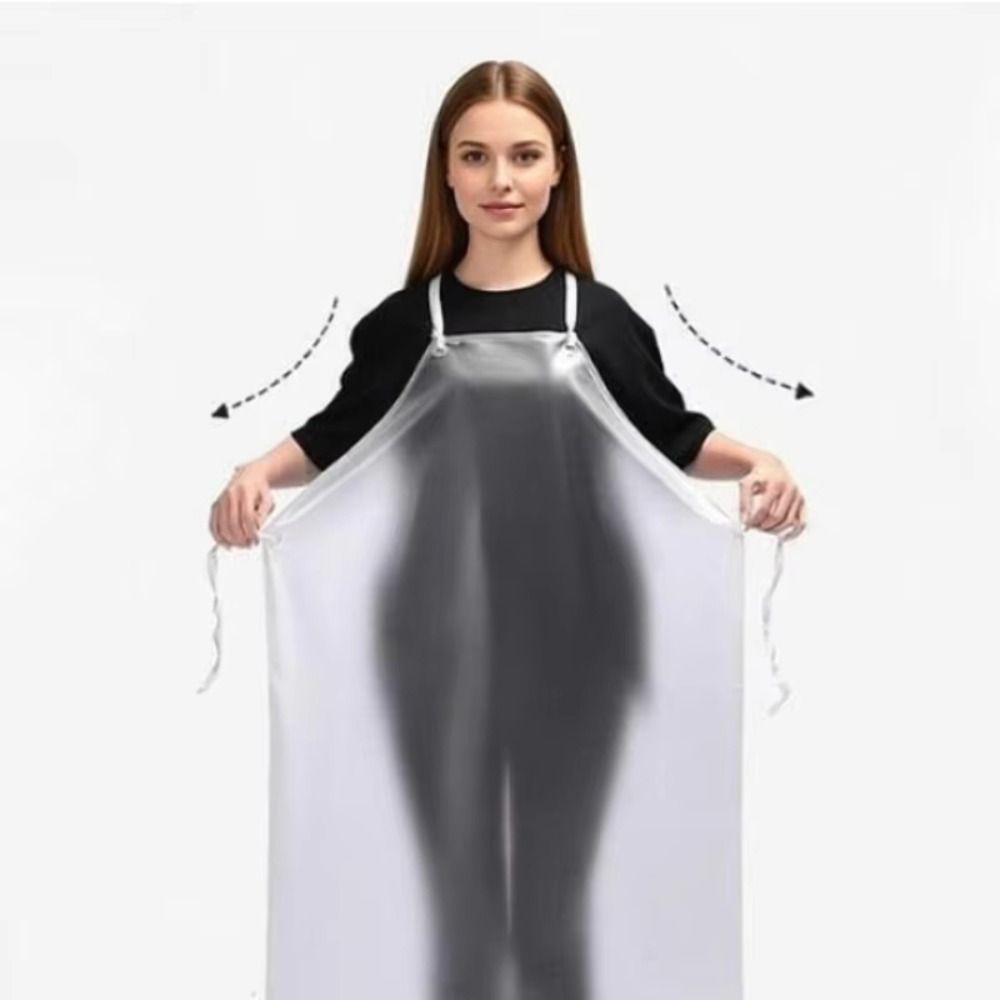 Thickened Kitchen Apron Translucent Work Apron Durable Cafeteria Apron  for Men Women