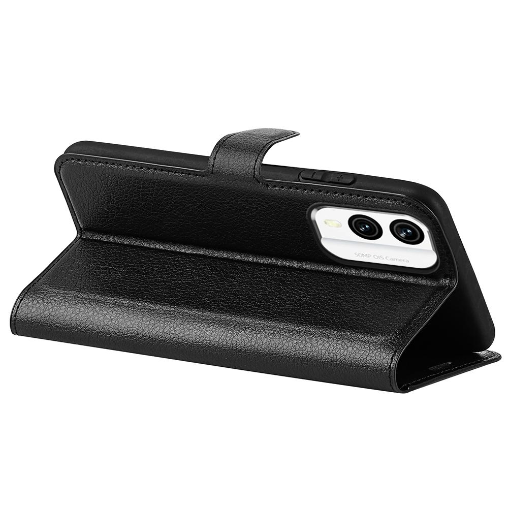 For Nokia X30 5G PU Leather Phone Case Litchi Texture Wallet Protective Phone Stand Cover