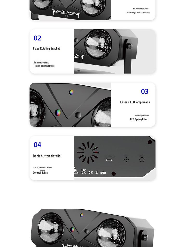 LED Laser Magic Ball: Stage & Atmosphere Light for Starry Sky & Water Wave Effects