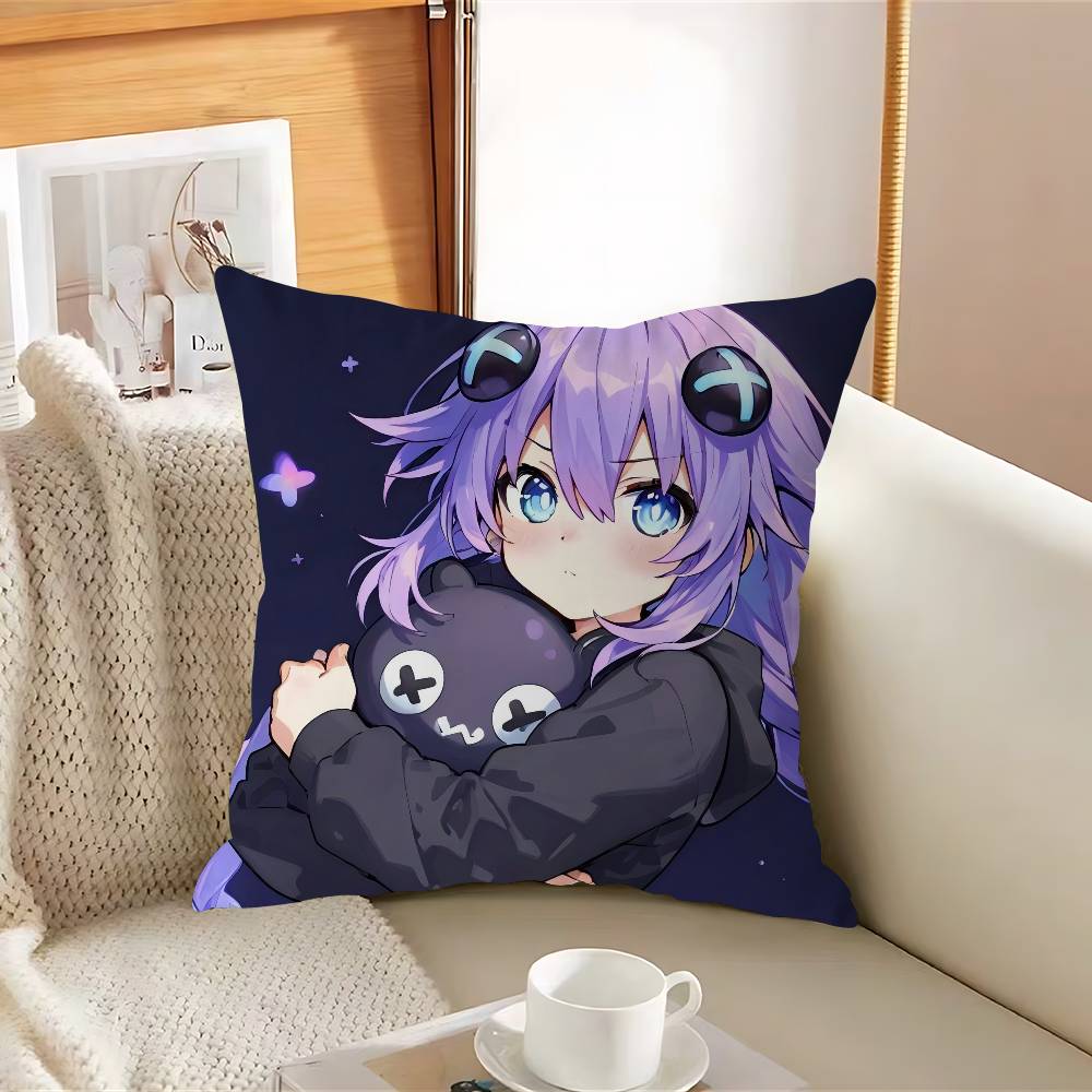 Anime Characters N-Neptune Pillow Case Removable Washable Cushion Cover – All-Season Soft Linen