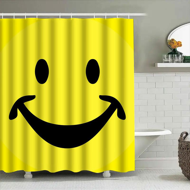 Adorable Cartoon Dog Shower Curtain Friends Forever Plush Puppy Bathroom Decor Printed Fabric Waterproof Bath Mat Multi Color De