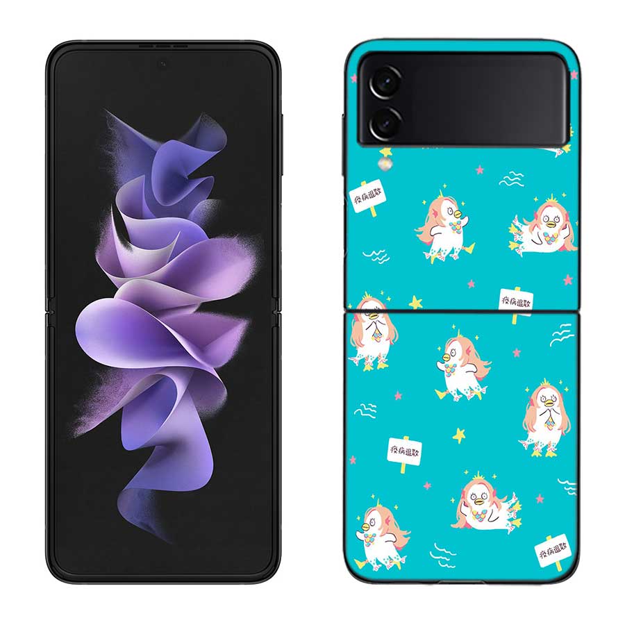 Anime Gintama Mr. Raindrop Phone Case For Samsung Z Flip 7 6 5G Galaxy Z Flip 5 4 3 Black Hard Cell Cover Luxury PC Shell Coque